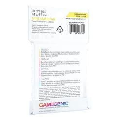 Sleeves Transparents 44 X 67MM 50P Matte -Jeux Société Magasin Sleeves Transparents 44 x 67MM 50P Matte 1