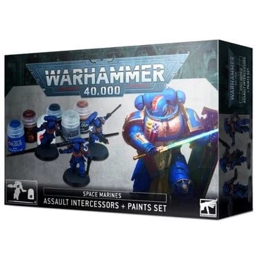 Space Marines Assault Intercessors + Paints Set 3 Space Marines Assault Intercessors + Paints Set